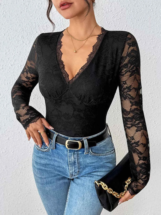 Lace Long Sleeve Bodysuit