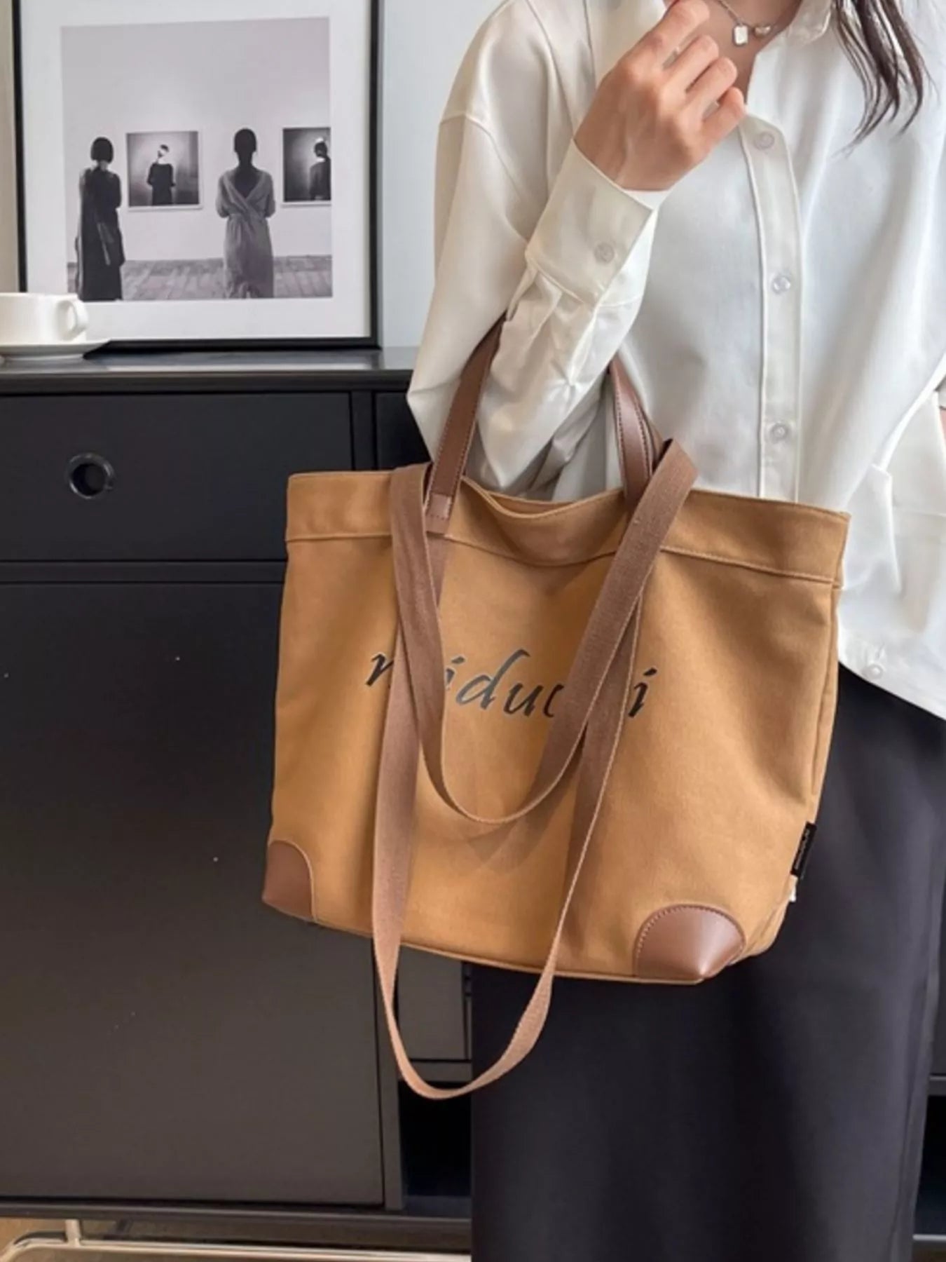 Sarah Express Women's Casual Canvas Handbag Brown One Size