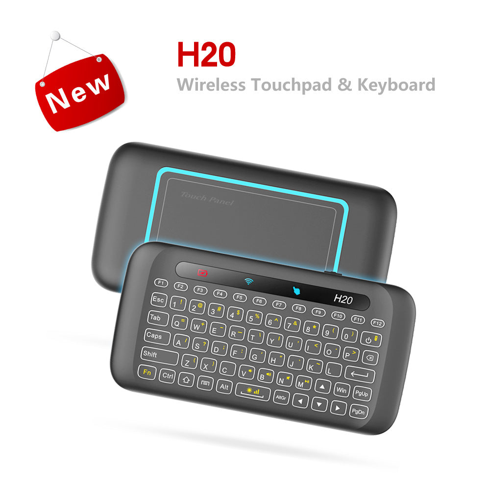 Sarah Express H20 Wireless Mini Keyboard with Touchpad - Backlit 2.4GHz Air Mouse Remote Control