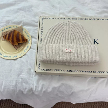 Sarah Express Women's Warm Knitted Beanie Hat Milky White ONESIZE