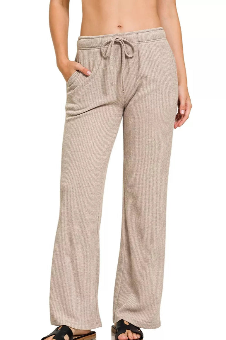 Women's Ribbed Drawstring Lounge Pants | Fast Shipping | Sarah Express
