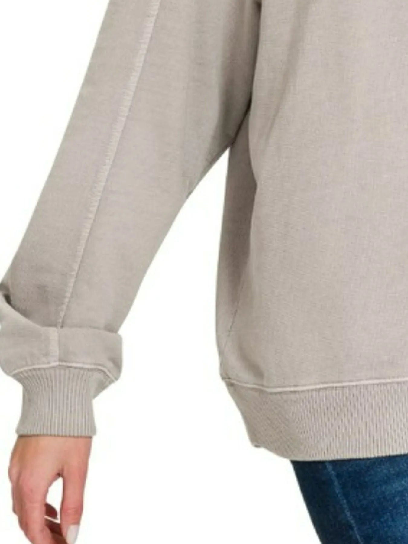 Sarah Express Women’s Oversized Pigment Dye French Terry Hoodie
