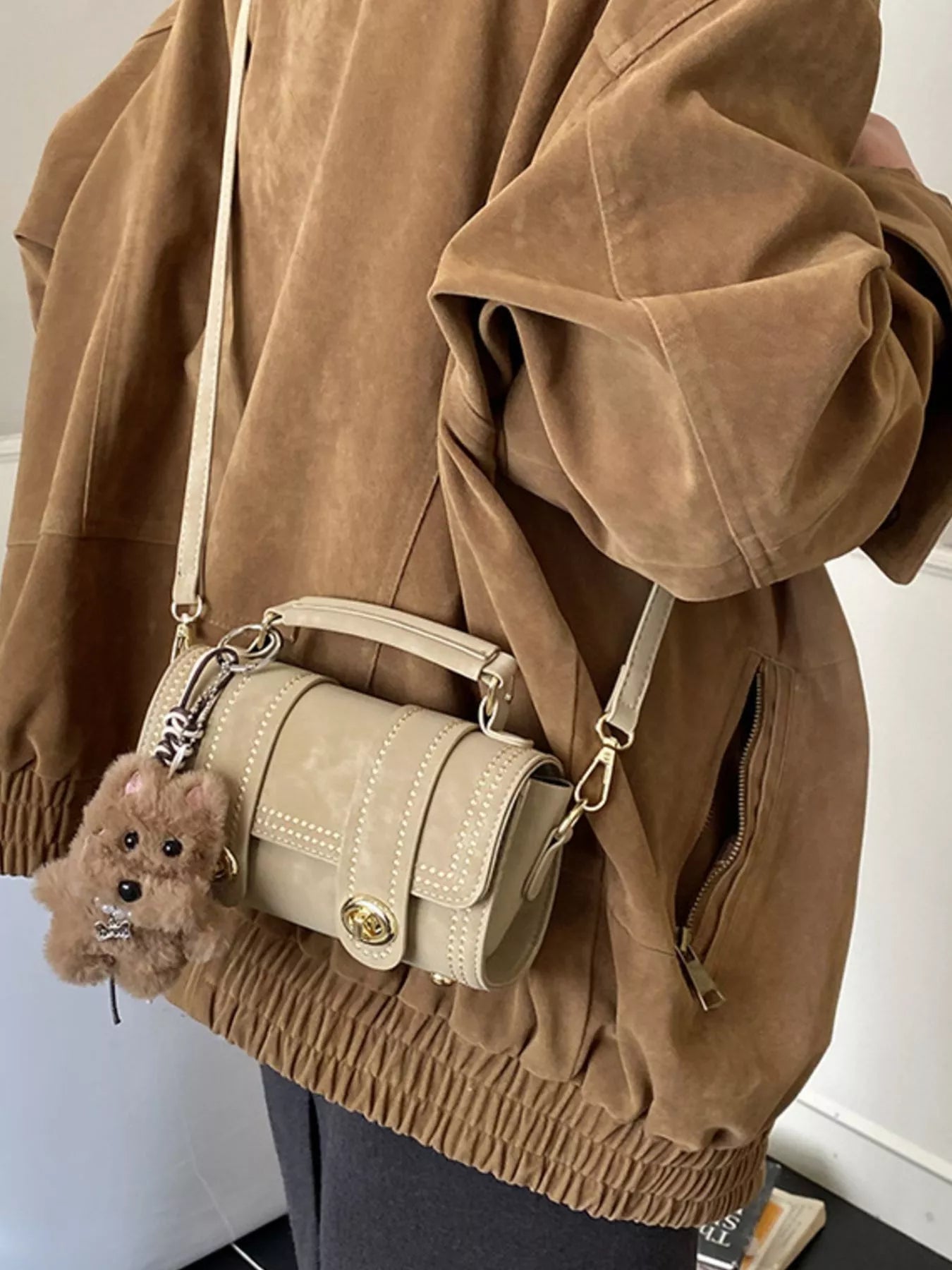 Sarah Express Women's Mini Barrel Crossbody Bag PU Leather