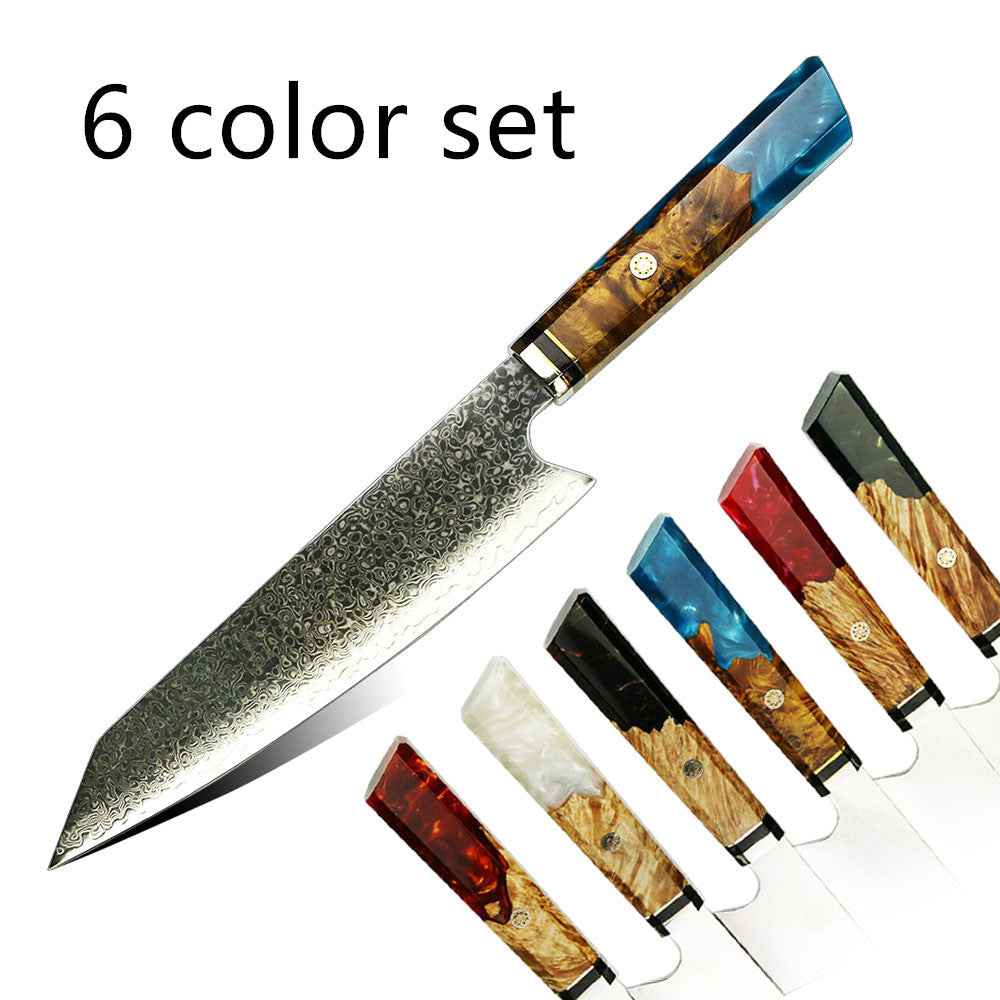 Sarah Express Premium Damascus Steel Chef Knife - Professional Japanese Kitchen Knife 8.1 Inch 6colos set 34.7cm