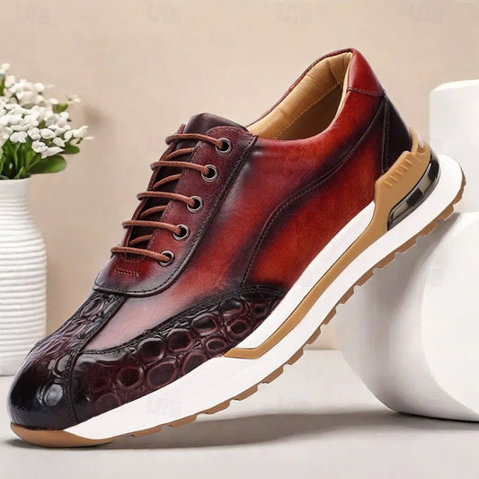 Sarah Express Mens Fashion First-Layer Cowhide Leather Shoes
