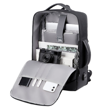 Sarah Express Breathable Laptop Backpack – Expandable 20-35L Oxford Fabric Travel & School Bag