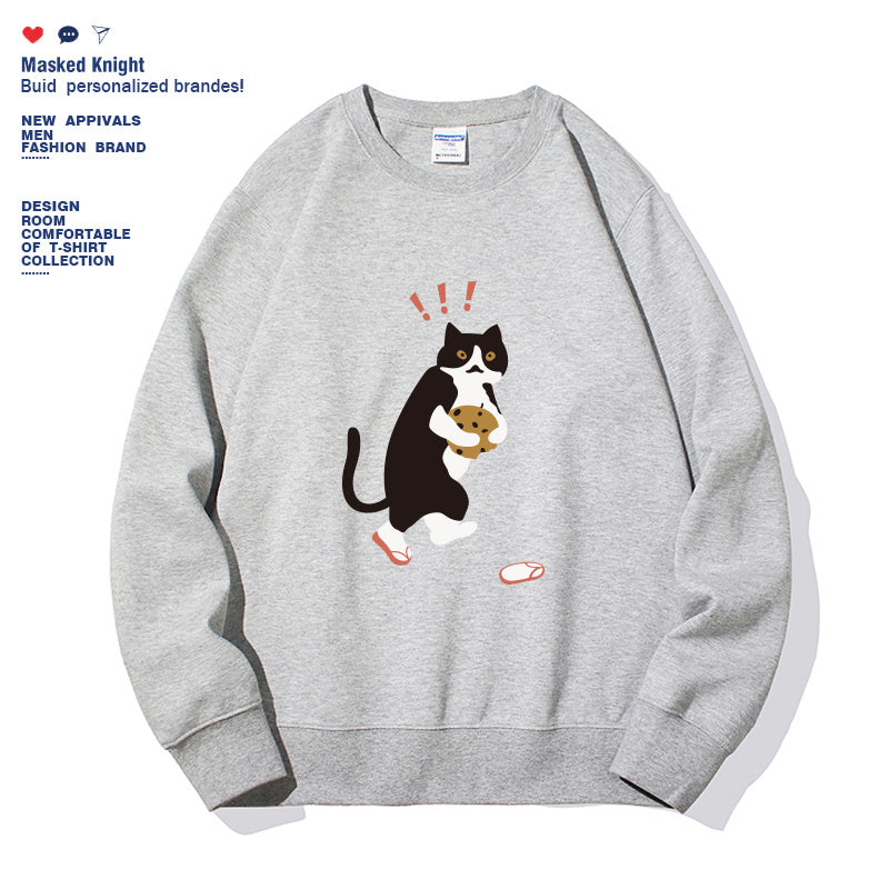 Sarah Express Women's Solid Color Graphic Print Hoodie Long Sleeve Casual Fall Winter Sweatshirt