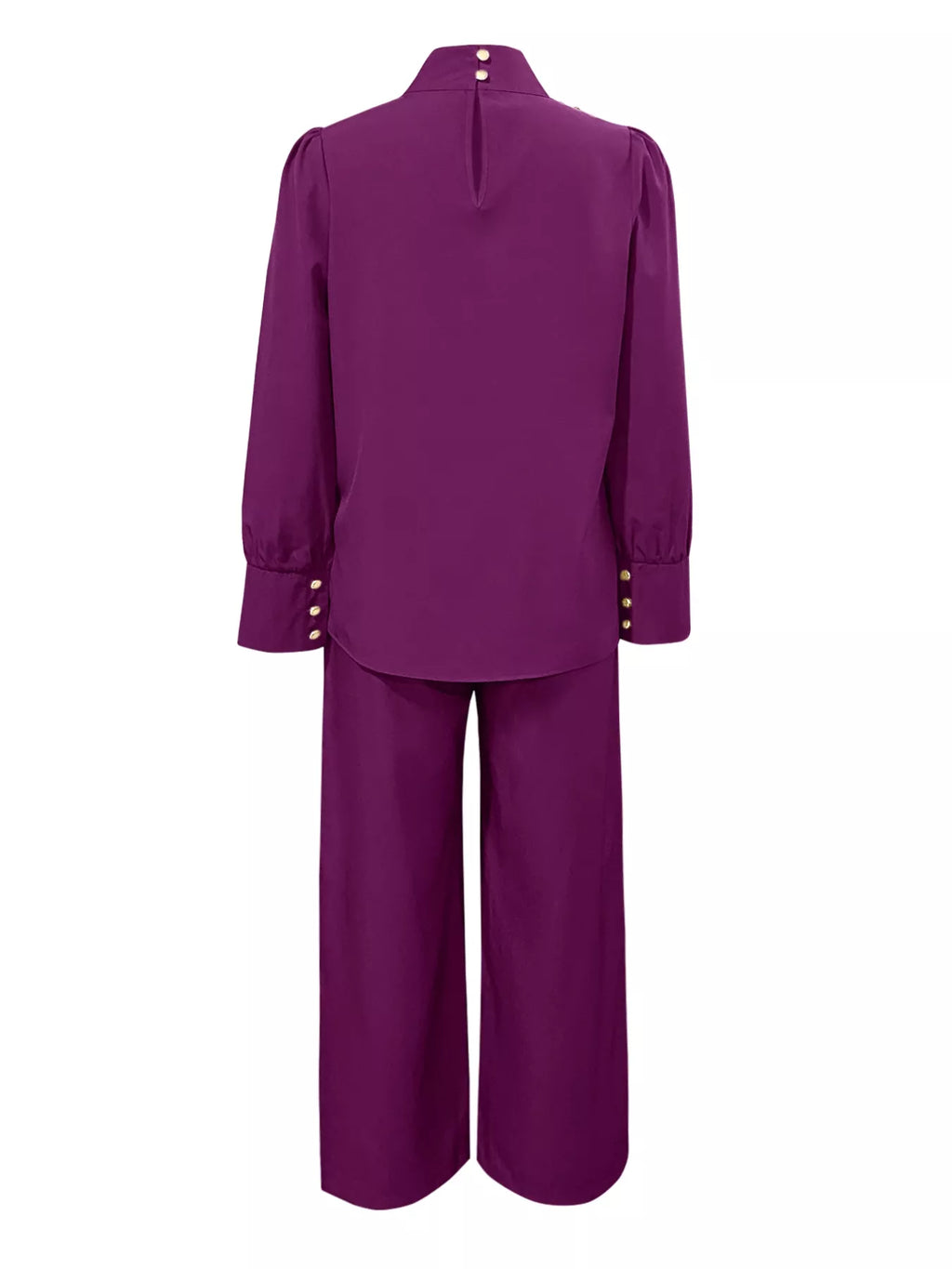 Sarah Express Women's High Neck Asymmetric Top and Pants Set