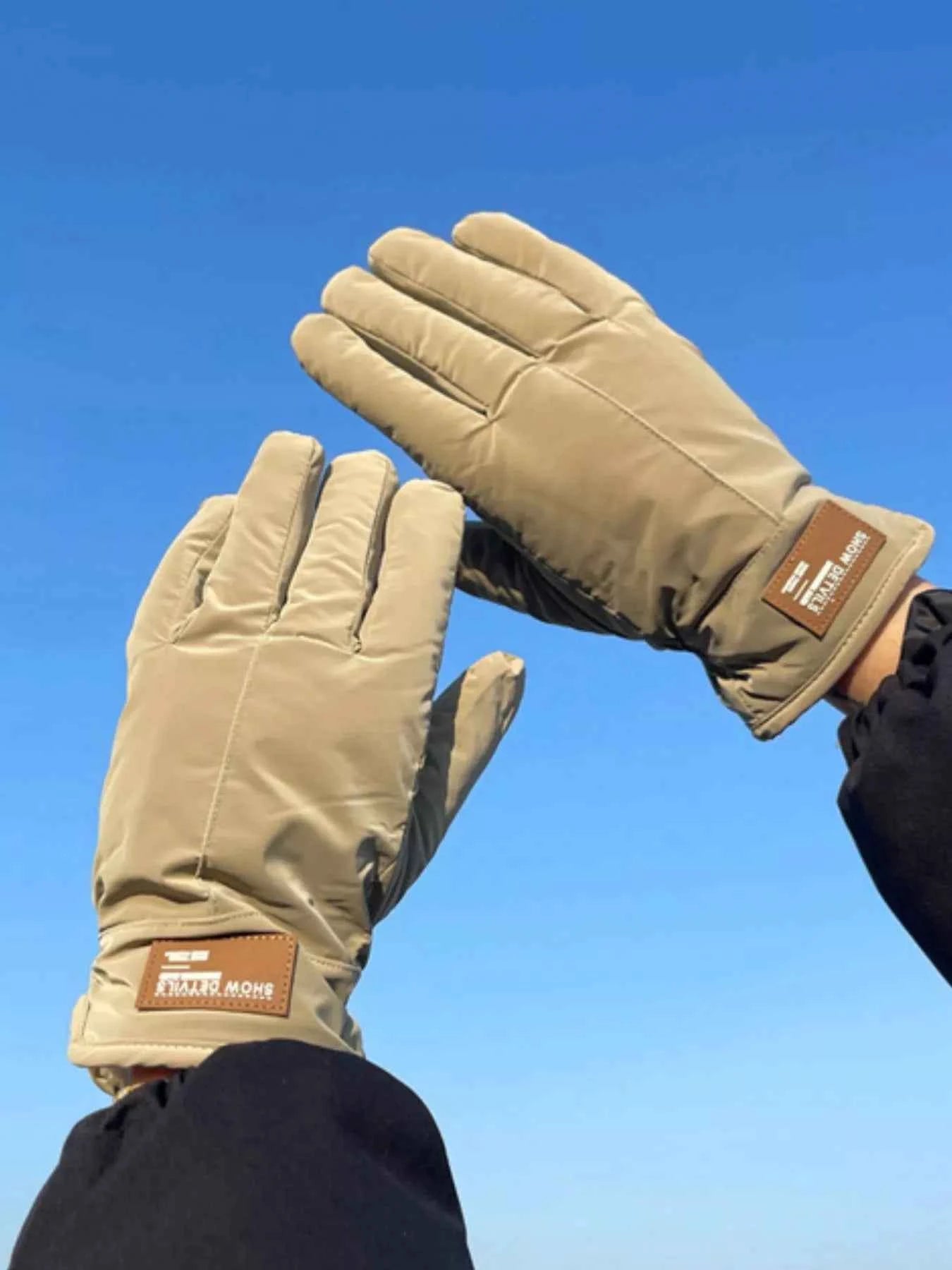 Sarah Express Winter Touchscreen Gloves - Warm Knit Gloves for Women & Men with Phone Touch Screen Compatibility Khaki ONESIZE