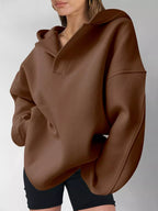 Sarah Express Women's Dropped Shoulder Long Sleeve Sweatshirt