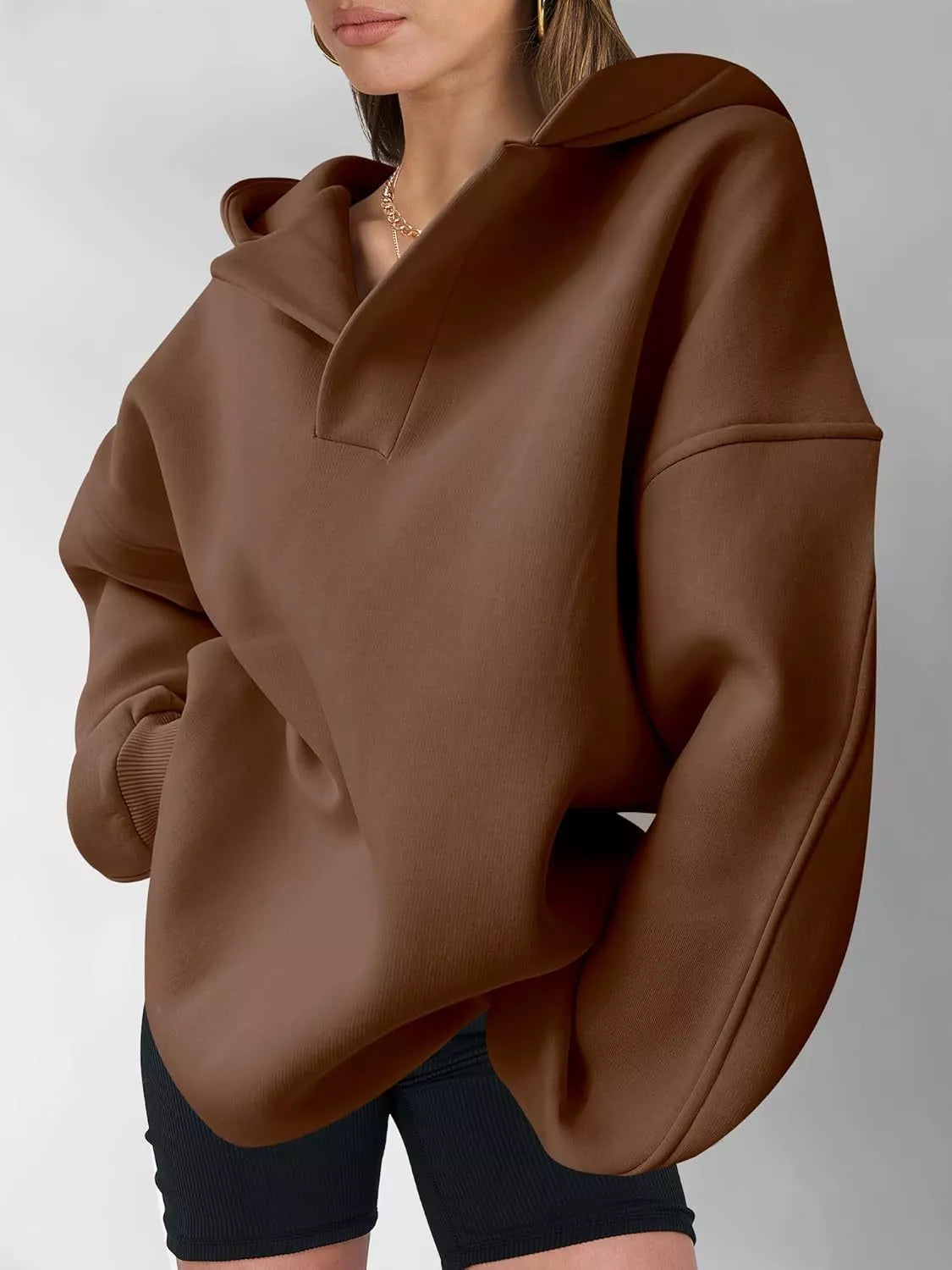 Sarah Express Women's Dropped Shoulder Long Sleeve Sweatshirt