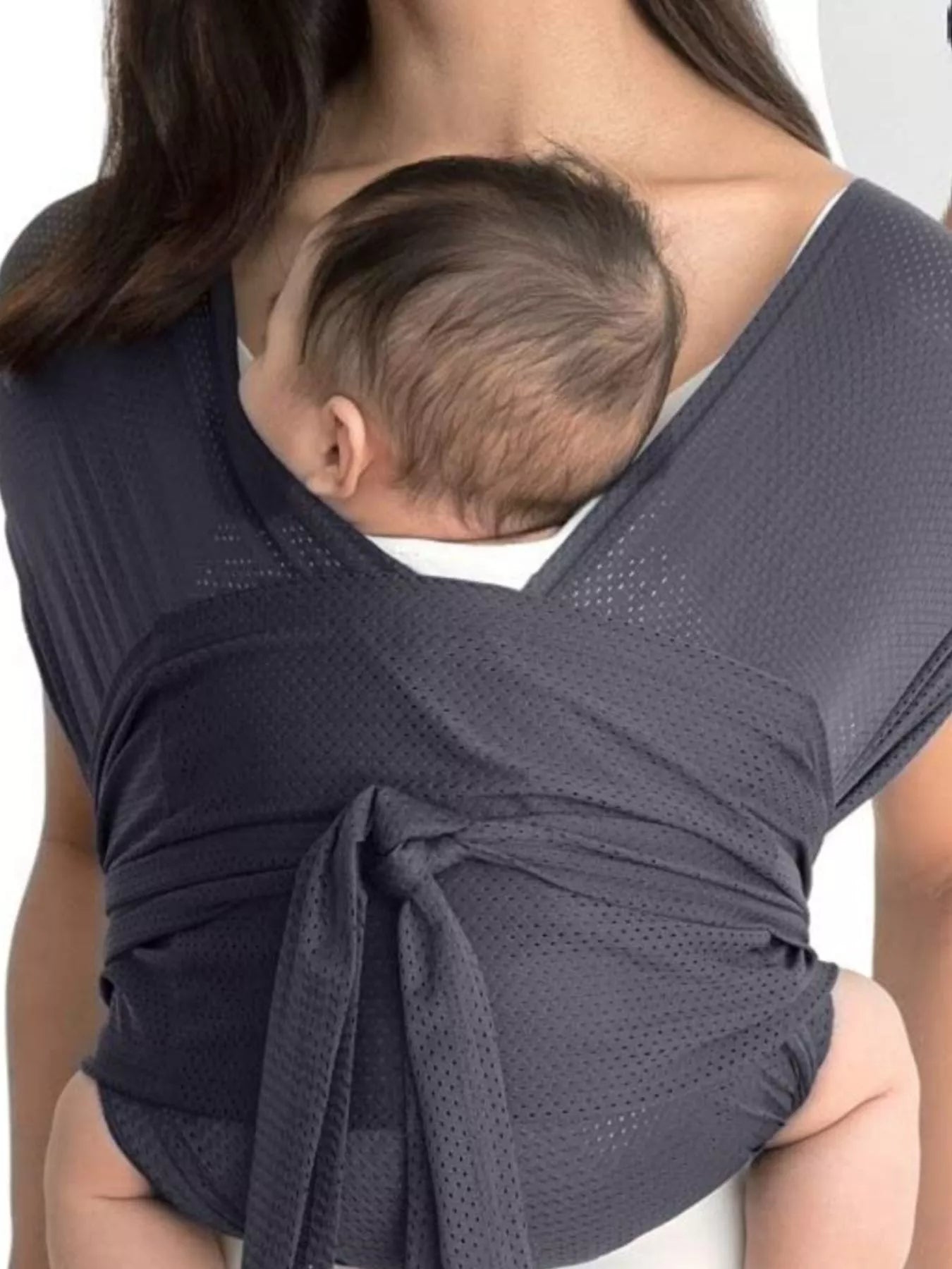 Sarah Express Women's Breathable Mesh Baby Wrap Gray