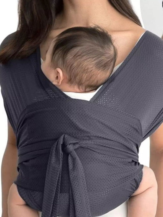 Sarah Express Women's Breathable Mesh Baby Wrap Gray