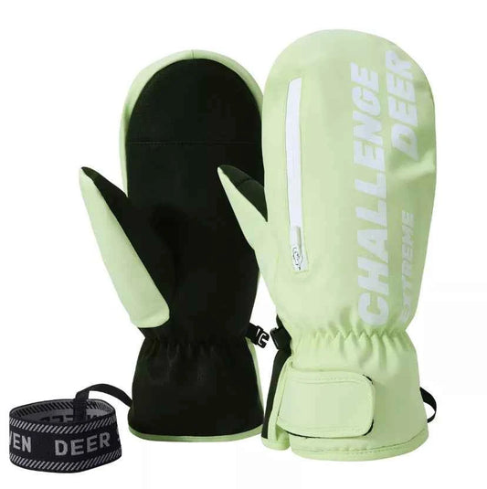 Sarah Express Women's Waterproof Ski Mittens - Insulated Winter Snow Gloves Pear Color One Size