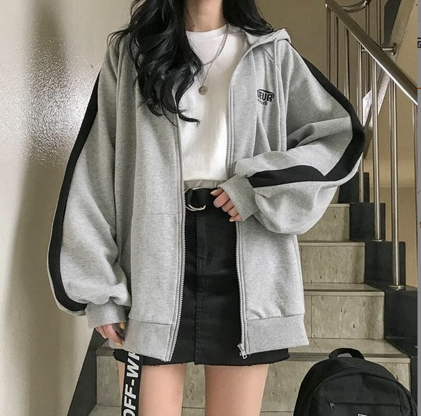 Sarah Express Women's Fleece Cardigan Jacket - Cozy Hooded Outerwear for Fall Winter Casual Wear