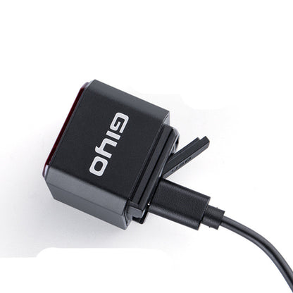 Sarah Express GIYO Smart Brake Sensing Bicycle Taillight - USB Rechargeable LED Bike Rear Light with Auto Brake Detection Black