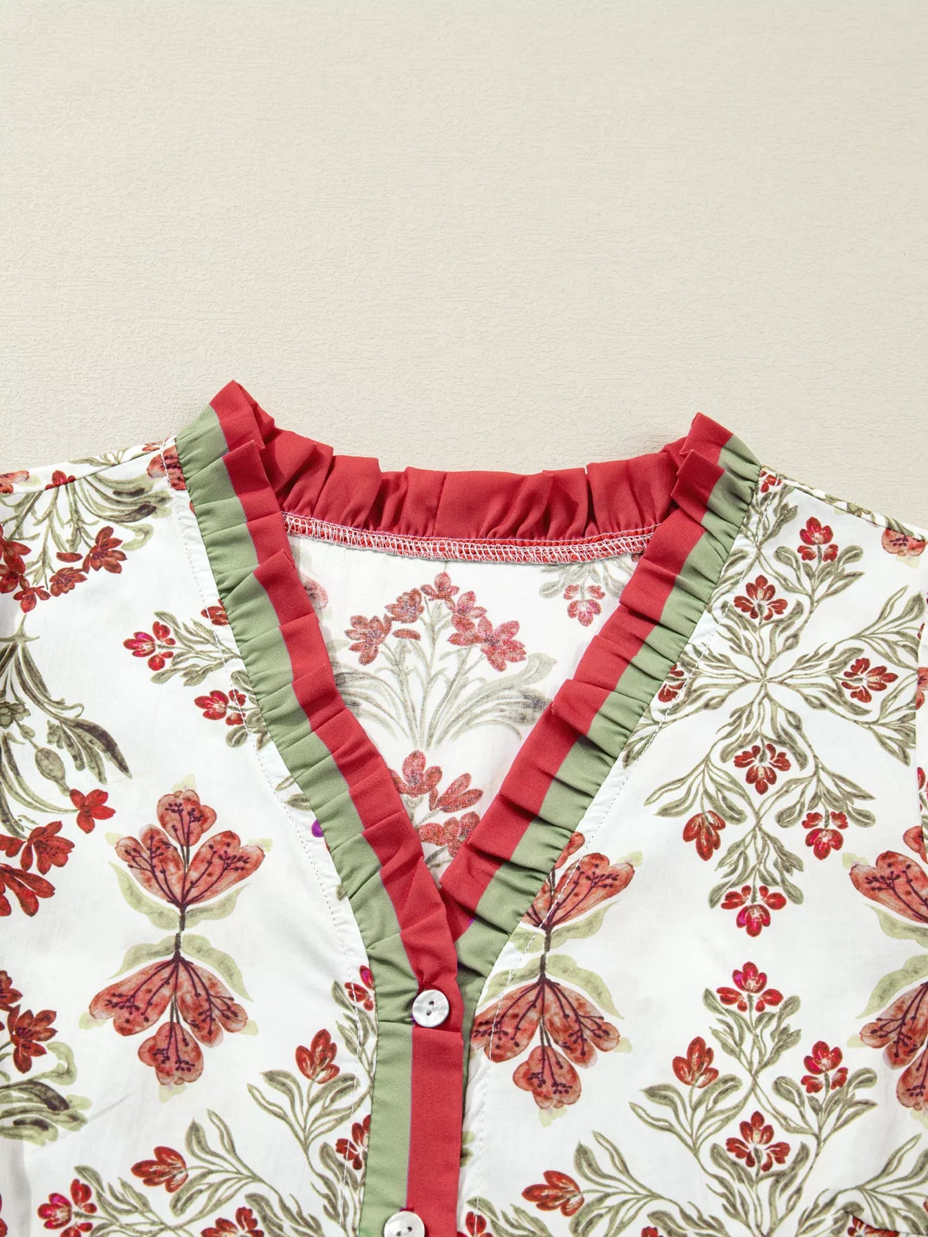 Sarah Express Women's Floral Print Long Sleeve Flared Dress with Frilled Neck - Vintage Inspired Midi Dress