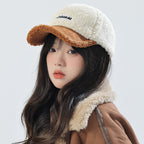 Sarah Express Women's Plush Peaked Cap Baseball Hat Adjustable Winter Warm