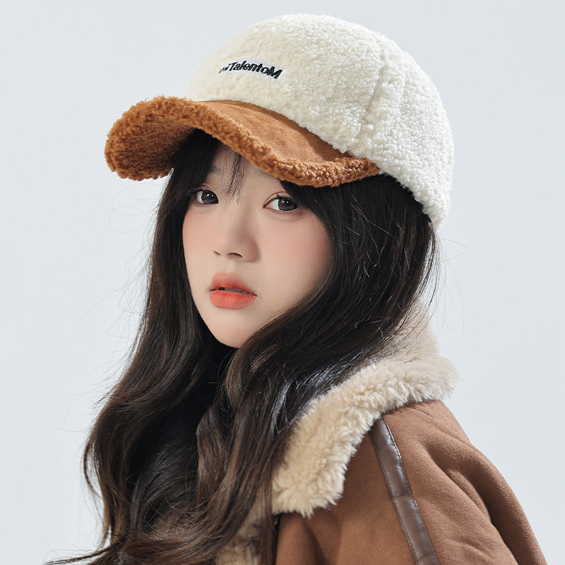 Sarah Express Women's Plush Peaked Cap Baseball Hat Adjustable Winter Warm