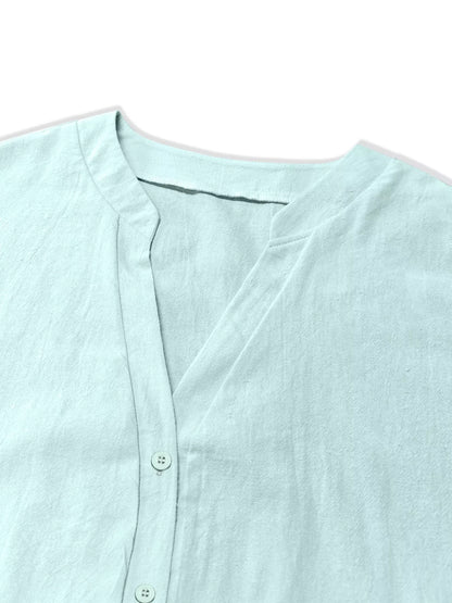 Sarah Express Women's Plus Size Casual Button-Down Short Sleeve Dress