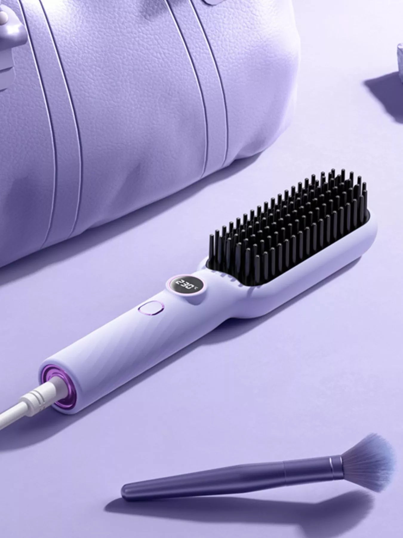 Sarah Express 2-in-1 Heating Straightening Comb with Negative Ions - Electric Hair Straightener Brush