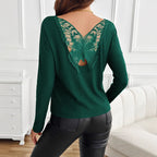 Sarah Express Women's Ribbed Batwing Sleeve Long Sleeve Top Pullover