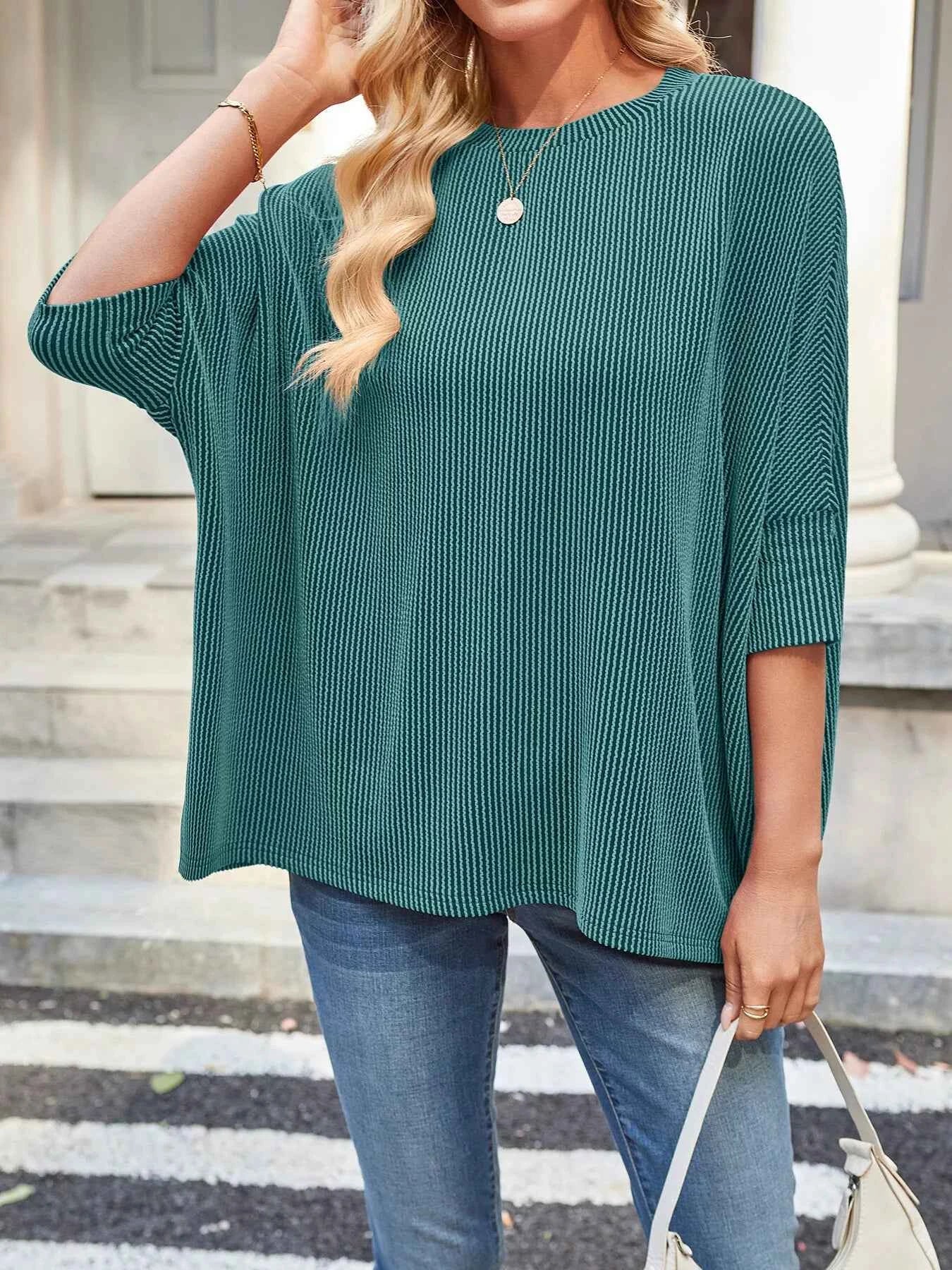 Sarah Express Women's Relaxed Fit Half Sleeve T-Shirt - Casual Oversized Tee