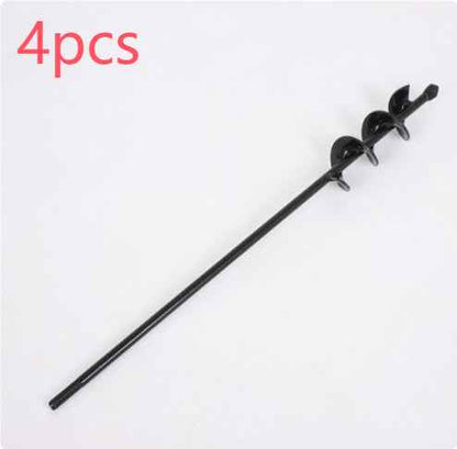 Sarah Express Garden Auger Drill Bit for Planting - Steel Earth Auger Spiral Hole Digger Tool 4X45 4pcs