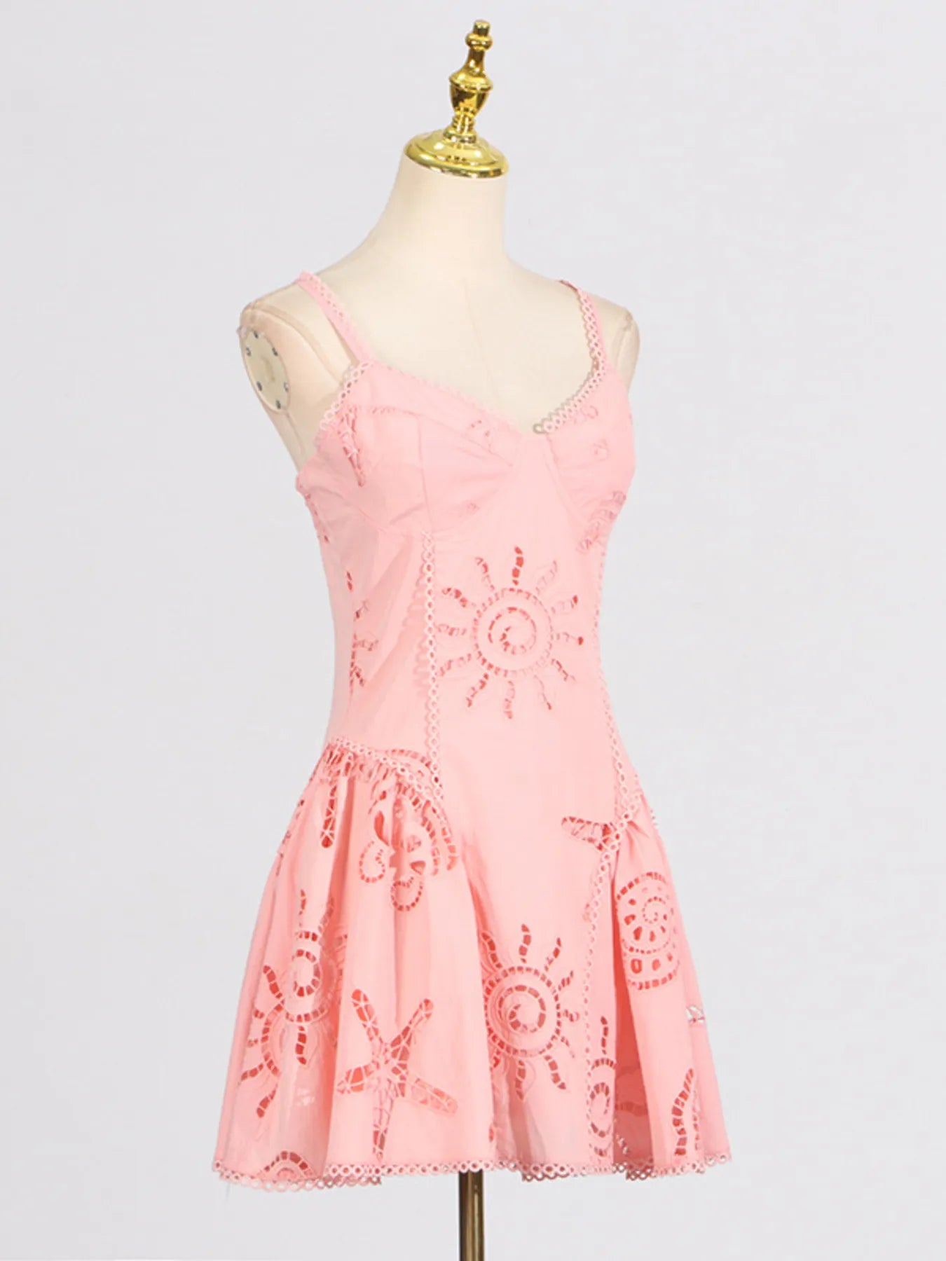 Sarah Express Women's Hollow Out Adjustable Strap Mini Dress