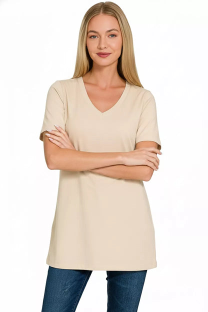 Sarah Express Women's V-Neck Short Sleeve T-Shirt