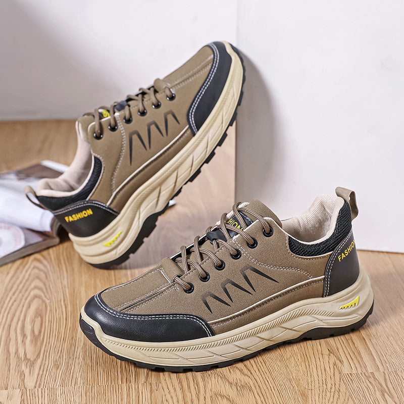 Sarah Express Men's Waterproof Thick-Sole Sneakers | Casual Lace-Up Shoes for Men