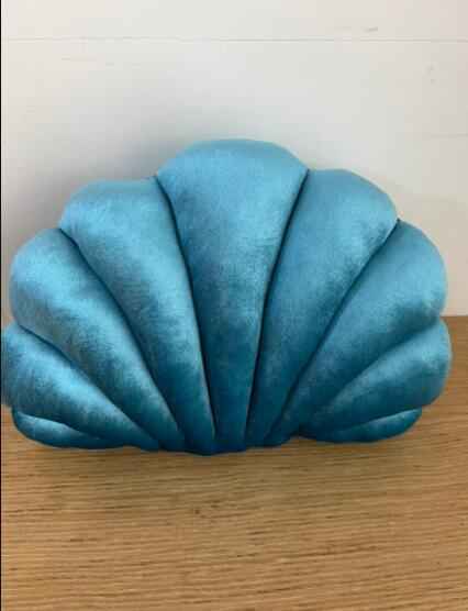 Sarah Express Shell Pillow Cushion - Plush Decorative Throw Pillow for Sofa Bed Home Decor Royal blue