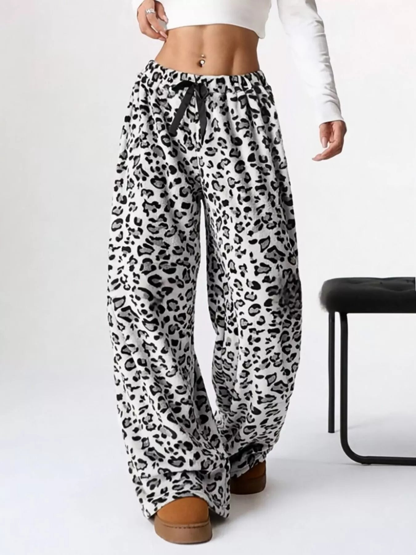 Sarah Express Women's Drawstring Wide Leg Pants