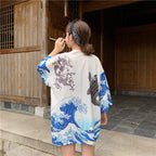 Sarah Express Women's Lightweight Sun Protection Shirt Stand Collar 3/4 Sleeve Summer Jacket