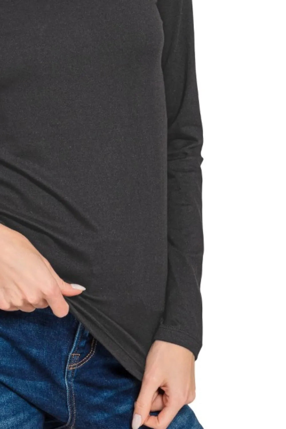 Sarah Express Women’s Brushed Microfiber V-Neck Long Sleeve T-Shirt