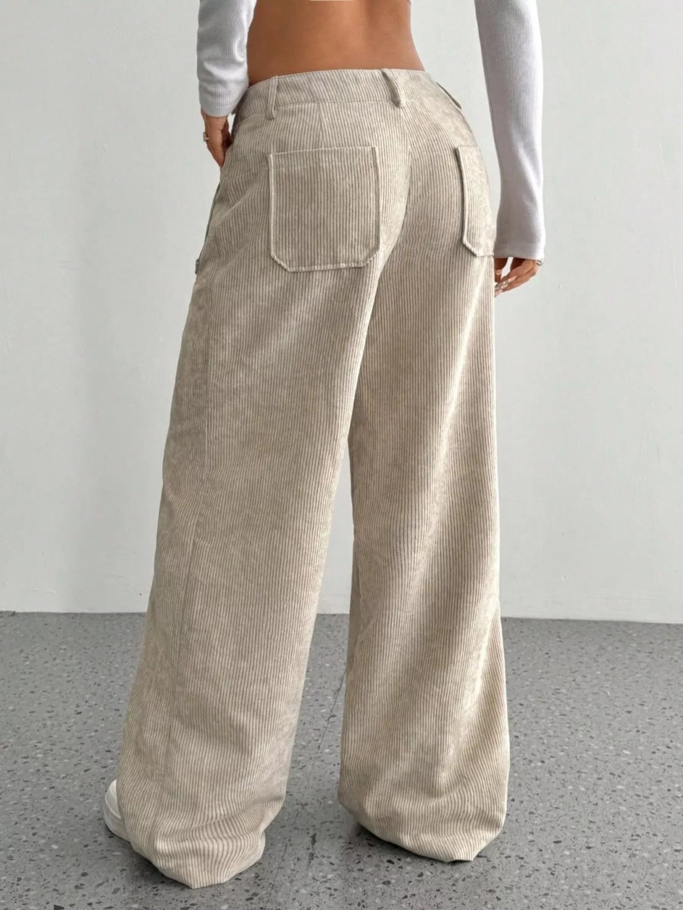 Sarah Express Women's Corduroy Wide Leg Pants