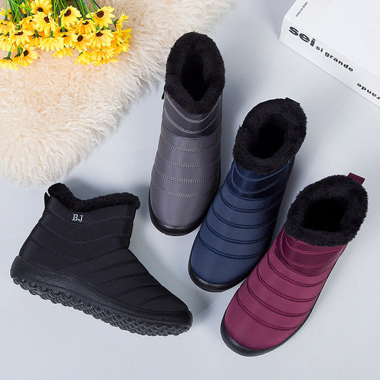 Sarah Express Women's Waterproof Mid-Calf Snow Boots | Wool-Lined Zip Winter Boots