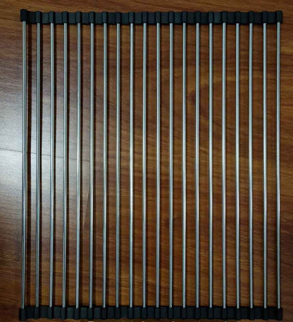 Sarah Express Folding Kitchen Sink Rack - Stainless Steel Dish Drainer Organizer 20 L