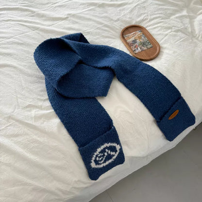 Sarah Express Women's Knitted Scarf with Pockets Blue One Size