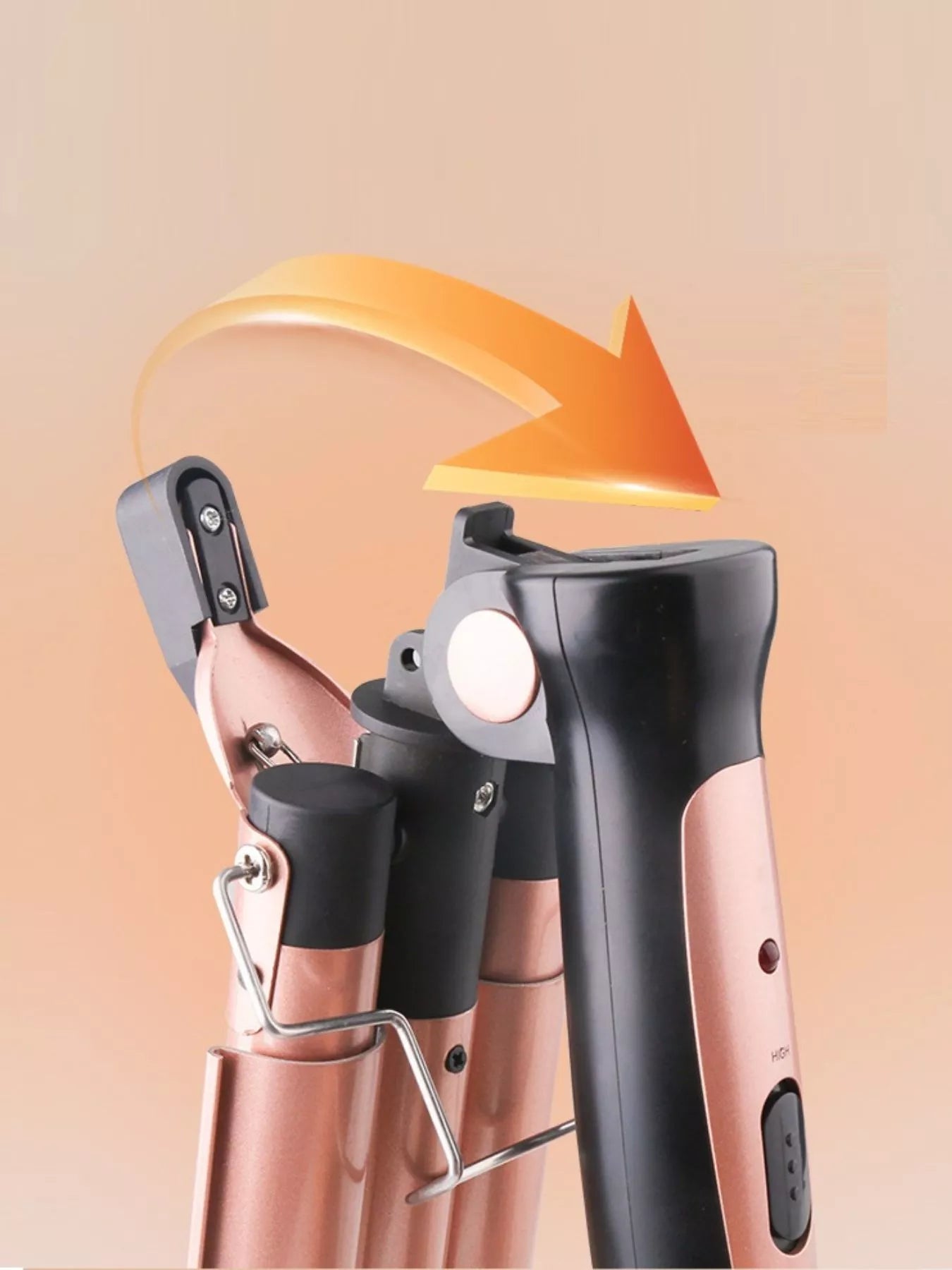 Sarah Express 3-Barrel Curling Iron - Professional Triple Barrel Hair Waver for Beach Waves