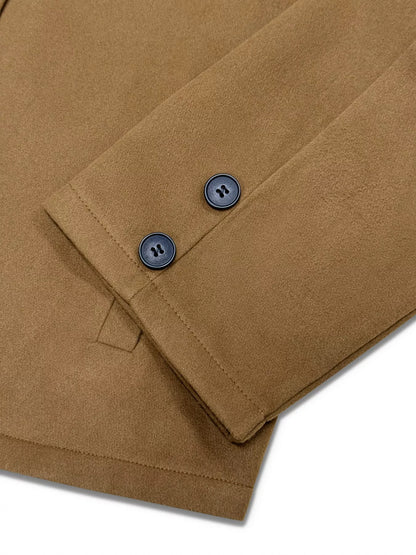 Sarah Express Women's Plus Size Button-Down Cropped Outerwear Jacket