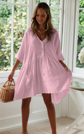 Sarah Express Women's Beach Cover Up Skirt Button Front Swimwear Sarong One Size