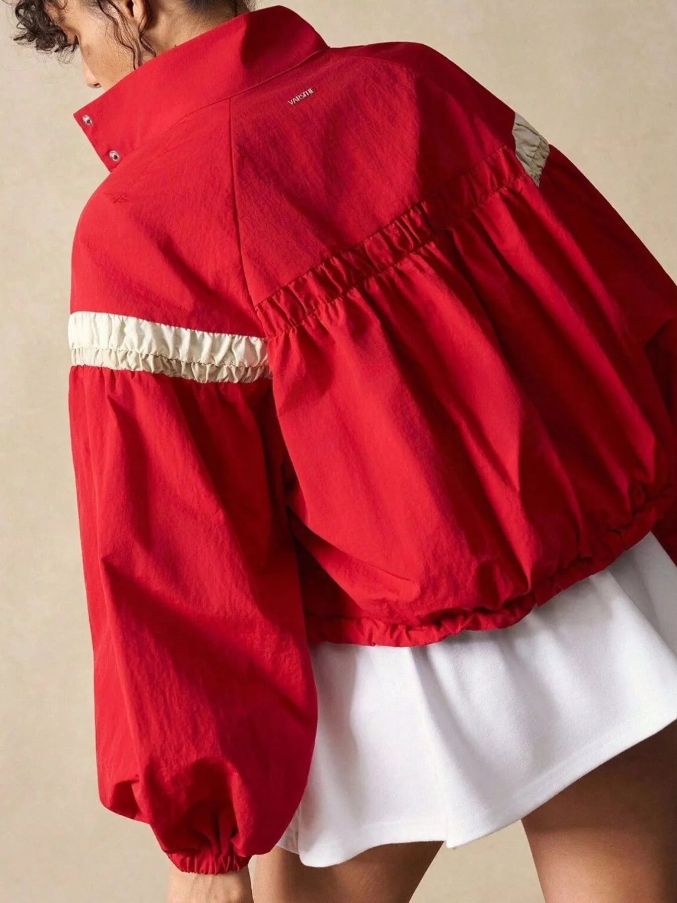 Sarah Express Women's Half Snap Drawstring Hem Sweatshirt