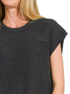 Sarah Express Women’s Oversized Crew Neck Sweater Vest Casual