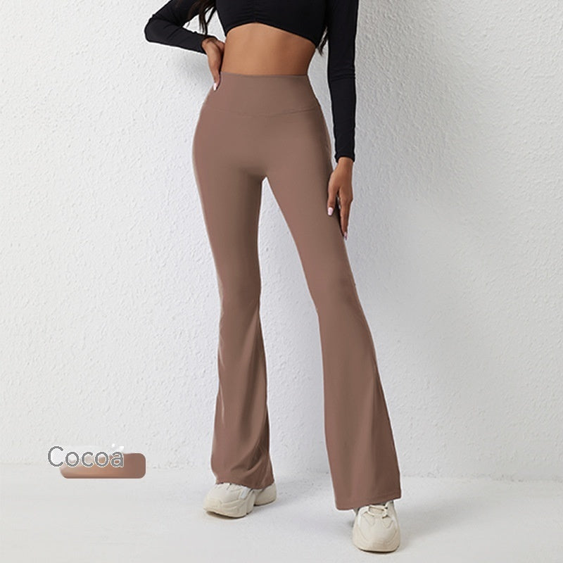 Sarah Express High Waist Wide Leg Fitness Pants Sculpting Nylon Blend