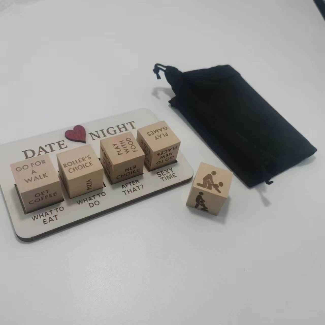 Sarah Express Wooden Date Night Dice Game for Couples - Romantic Date Night Ideas Gift Set