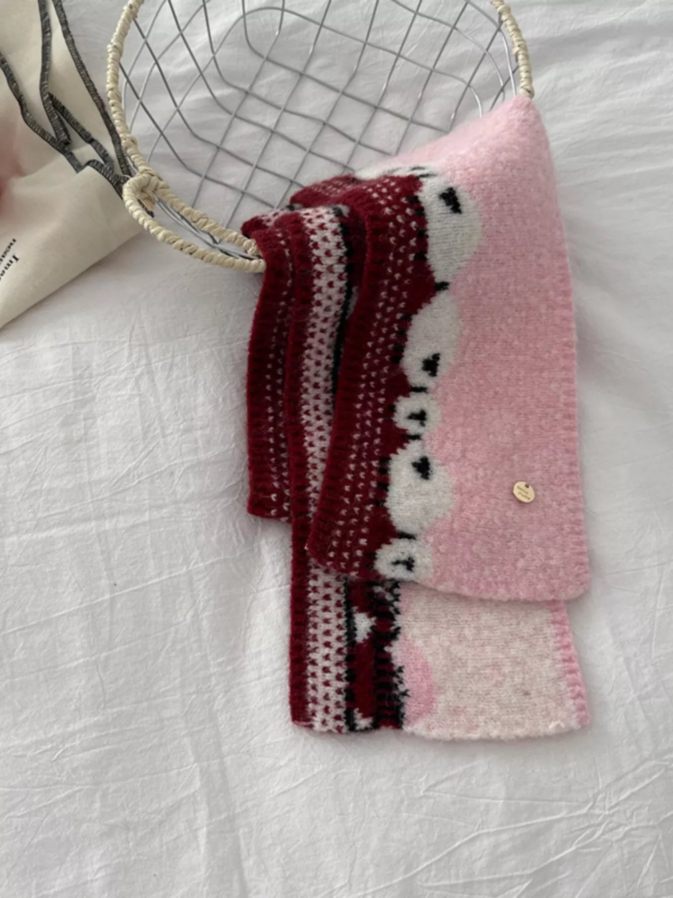 Sarah Express Women's Sheep Pattern Knitted Scarf