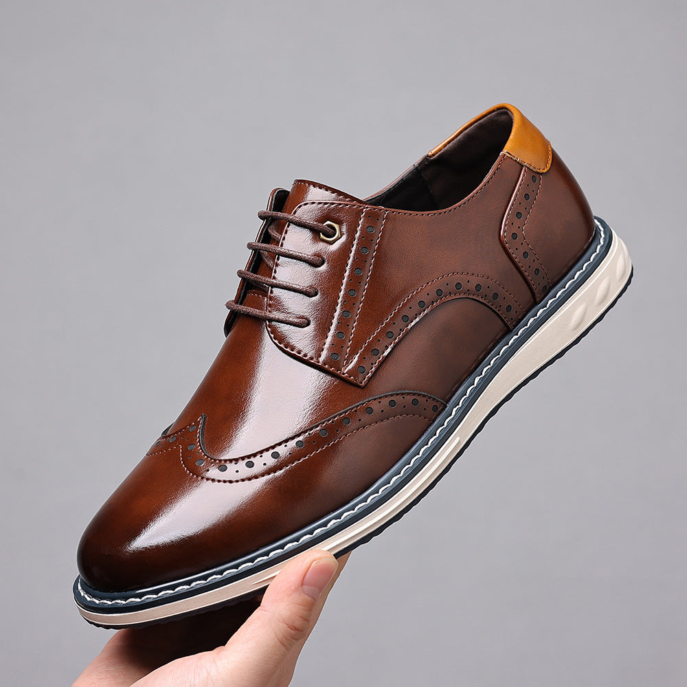 Sarah Express British Mens Business-Casual Leather Shoes