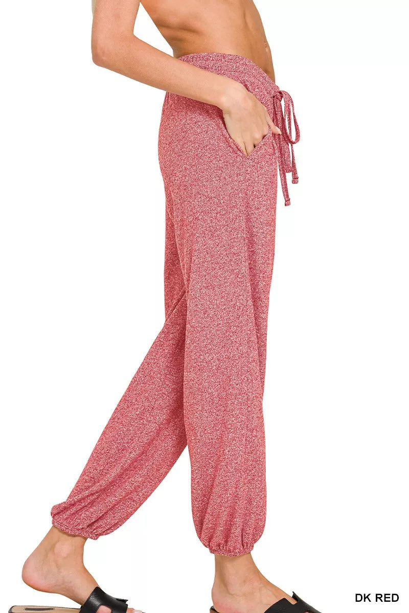 Sarah Express Women's Soft Melange Hacci Jogger