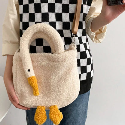 Sarah Express Women's Plush Goose Crossbody Bag